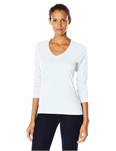 Hanes Women's V-Neck Long Sleeve Tee 