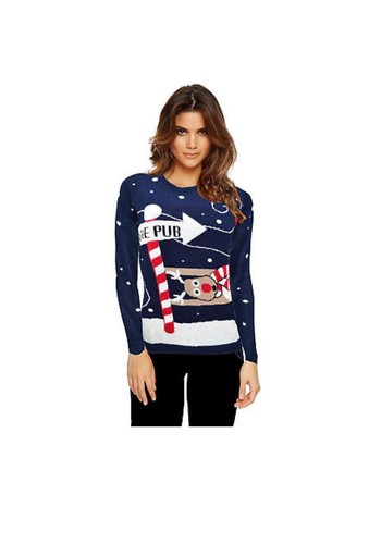 Ladies Mens Jumper Sweater Knitted Merry Christmas Party Top Unisex Xmas Jumper - Picture 10 of 19