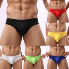 Mens Underwear Breathable G-String Gay Lingerie Low Rise Panties Pouch