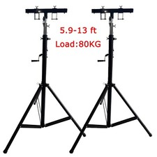 2pcs Stage Lighting Crank Stand 5.9-13FT Adjust Height Hand Crank Up Light Stand