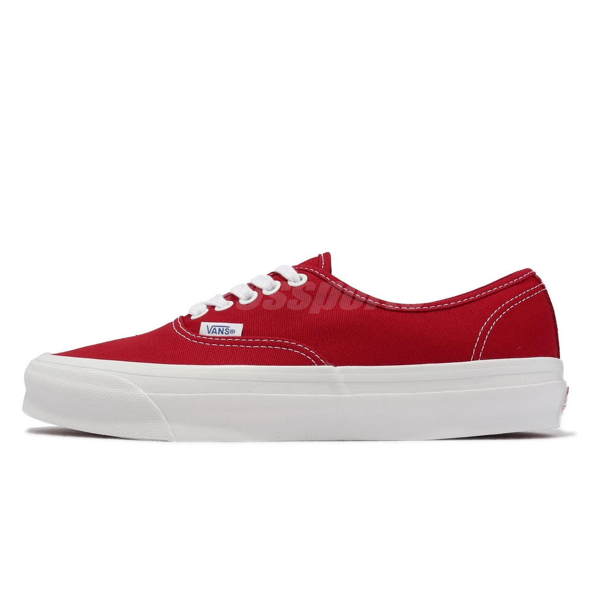 Vans Vault OG Authentic LX Canvas Red White Men Unisex Casual Shoes VN0A4BV905D
