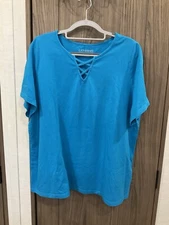 Catherine’s Suprema Collection Womens Short Sleeve Tee Size OX 14/16W DISCOLORED
