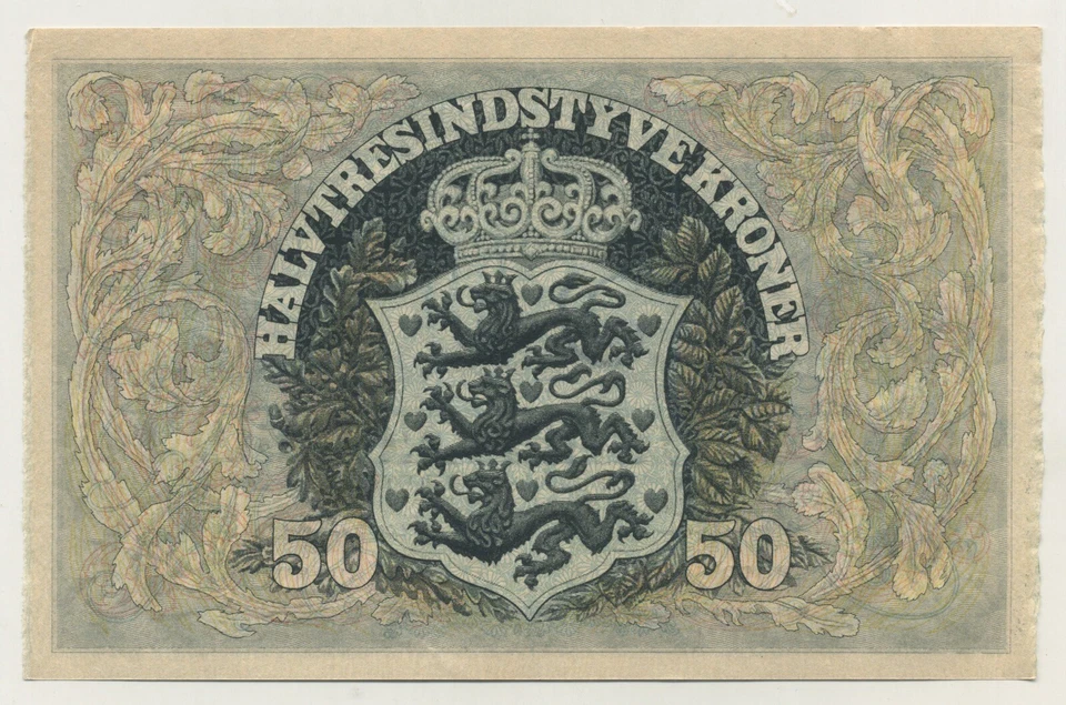 Denmark 50 Kroner 1942 C Pick 32.d aUNC Uncirculated Banknote Ref 919 - Image 2 of 2