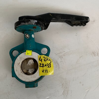 IA InterApp 2.5'' DN65 65mm WAFER Butterfly Valve PTFE lined Stainless disc NEW