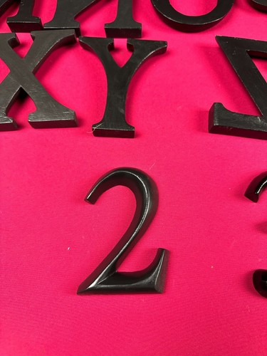 POSH GRAFFITI Decorative Black Wooden Letters and Number 12 cm Multi Listing - Picture 55 of 72