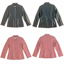 3704rl Excelled Woman's Hip Leather Jacket Zip Up Front