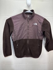 The North Face Brown Denali Full Zip Fleece Jacket AC9Q Polartec Size XL Girls