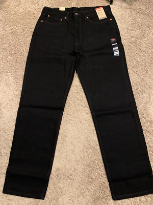 Levi's 550 Relaxed Fit Black Jeans 100% Cotton Men's 36X34 NWT RT