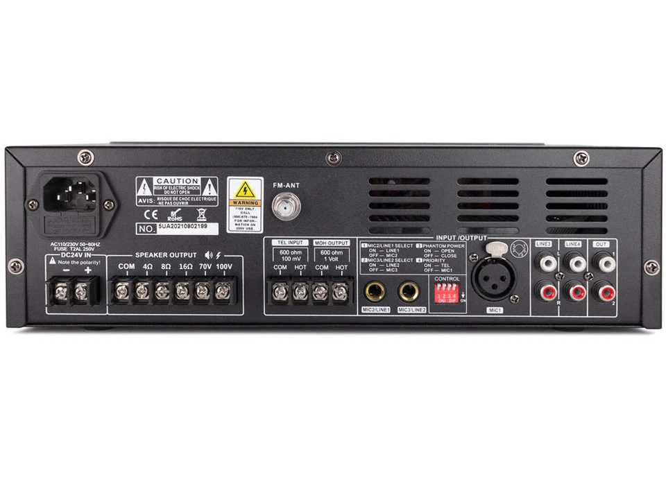 Pure Resonance MA30 Mixer Amplifier 30W Bluetooth 70V/100V Paging - Image 3 of 4