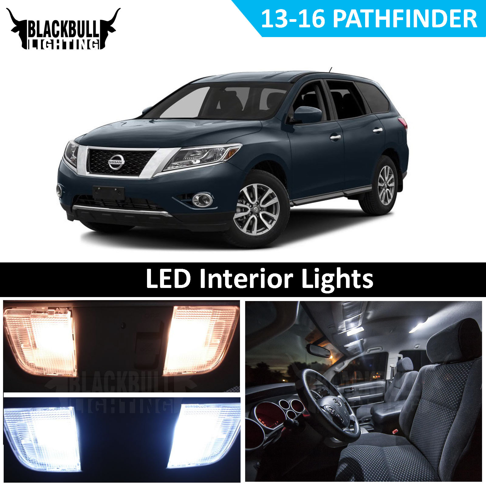 White LED Interior Light Replacement Kit for 20132016 Nissan