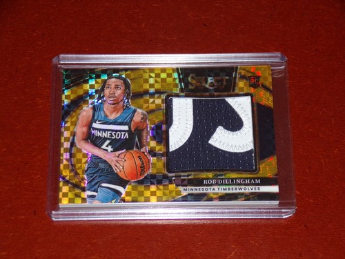 2024-25 Select Jumbo Rookie Swatches Patch Gold Prizms 06/10 Rob Dillingham