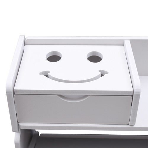 Tipping Bucket Modern Shoe Rack PVC Shoe Storage Cabinet Organizer 2 Layer White - Picture 10 of 12
