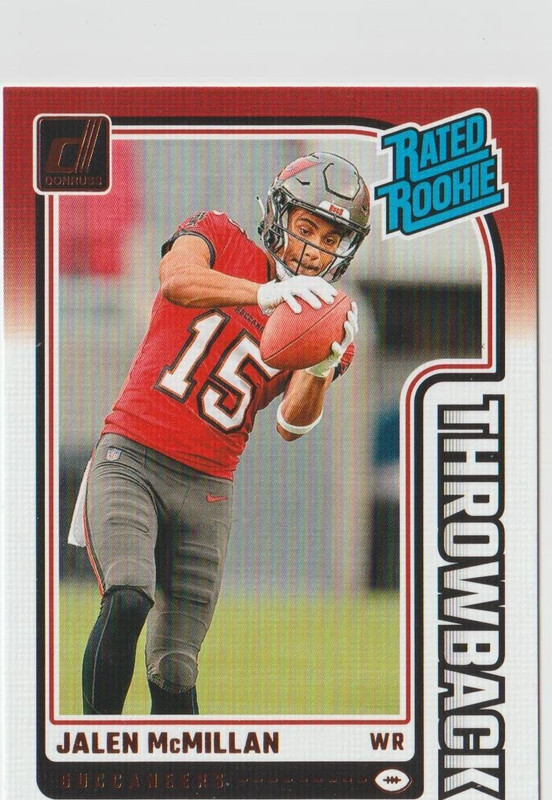 2024 DONRUSS JALEN McMILLAN WR BUCS ROOKIE #5 THROWBACK SP HOT!