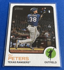 2022 Topps Heritage #119 DJ Peters Texas Rangers