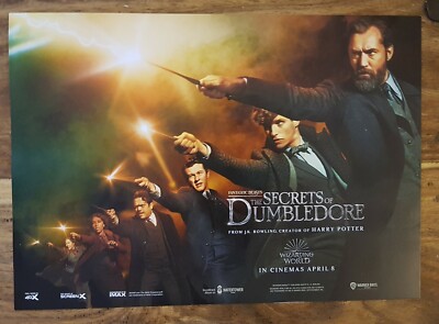 Cineworld Phantastische Tierwesen Geheimnisse von Dumbledore A4 Poster Pt 1. Harry Potter 