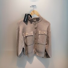 Nwt Oliver.o Women Jacket Size L. Heather Oat Color With Gold Buttons. Gorgeous.