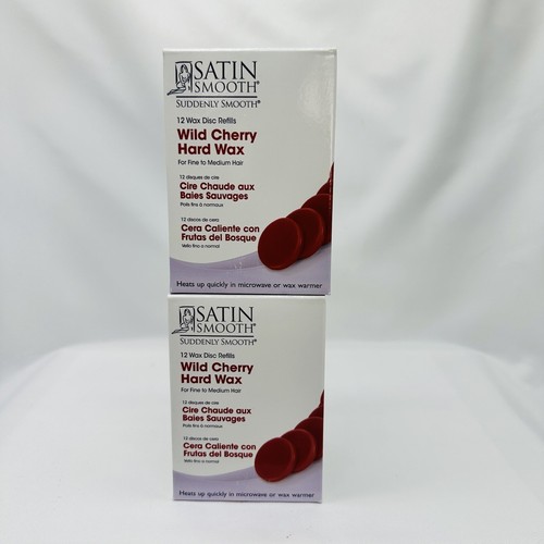 Satin Smooth 12 wax Disc Refills, Wild Cherry Hard Wax, no-strip disposable 2 pc - Picture 7 of 9