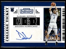 2019 Panini Contenders Draft Picks #109 DaQuan Jeffries