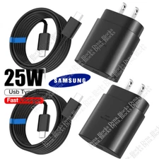 25W Type C USB-C Super Fast Wall PD Charger Cable For Samsung Galaxy S20 S21 S22