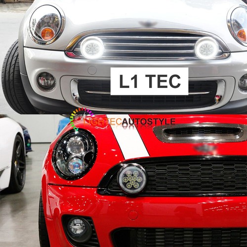 For BMW MINI LED Rally DRL Daytime Running Halo Angel Ring Grill Spot Lights UK - Picture 9 of 12