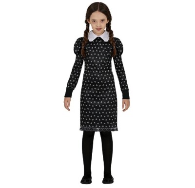Mädchen Mittwoch Kostüm Halloween Gothic Kinder TV Film Kostüm Party Outfit
