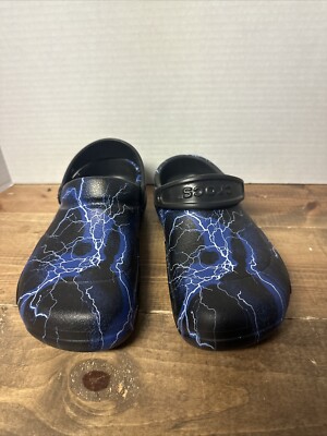 Crocs Unisex-Adult Black Lightning Bolts Slip Resistant  display picture 2