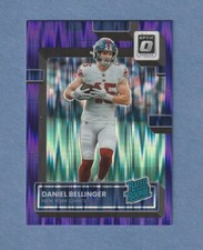 MINT! 2022 Panini Donruss Optic Purple Shock RC Daniel Bellinger New York Giants