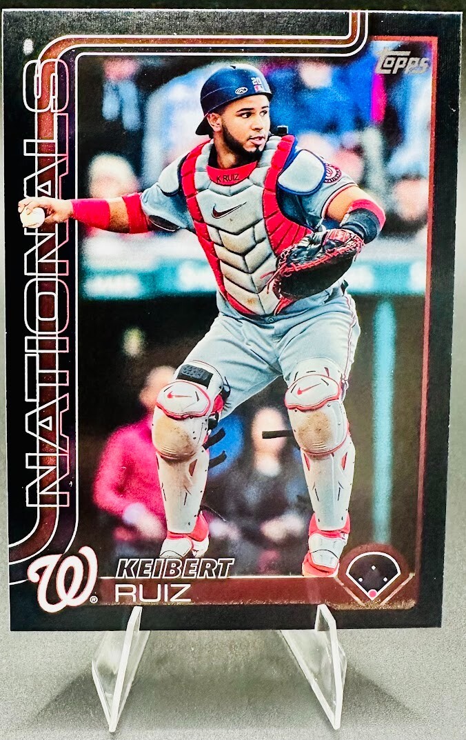 2025 Topps Series 2 Keibert Ruiz #202 Black Border /74 Nationals RC