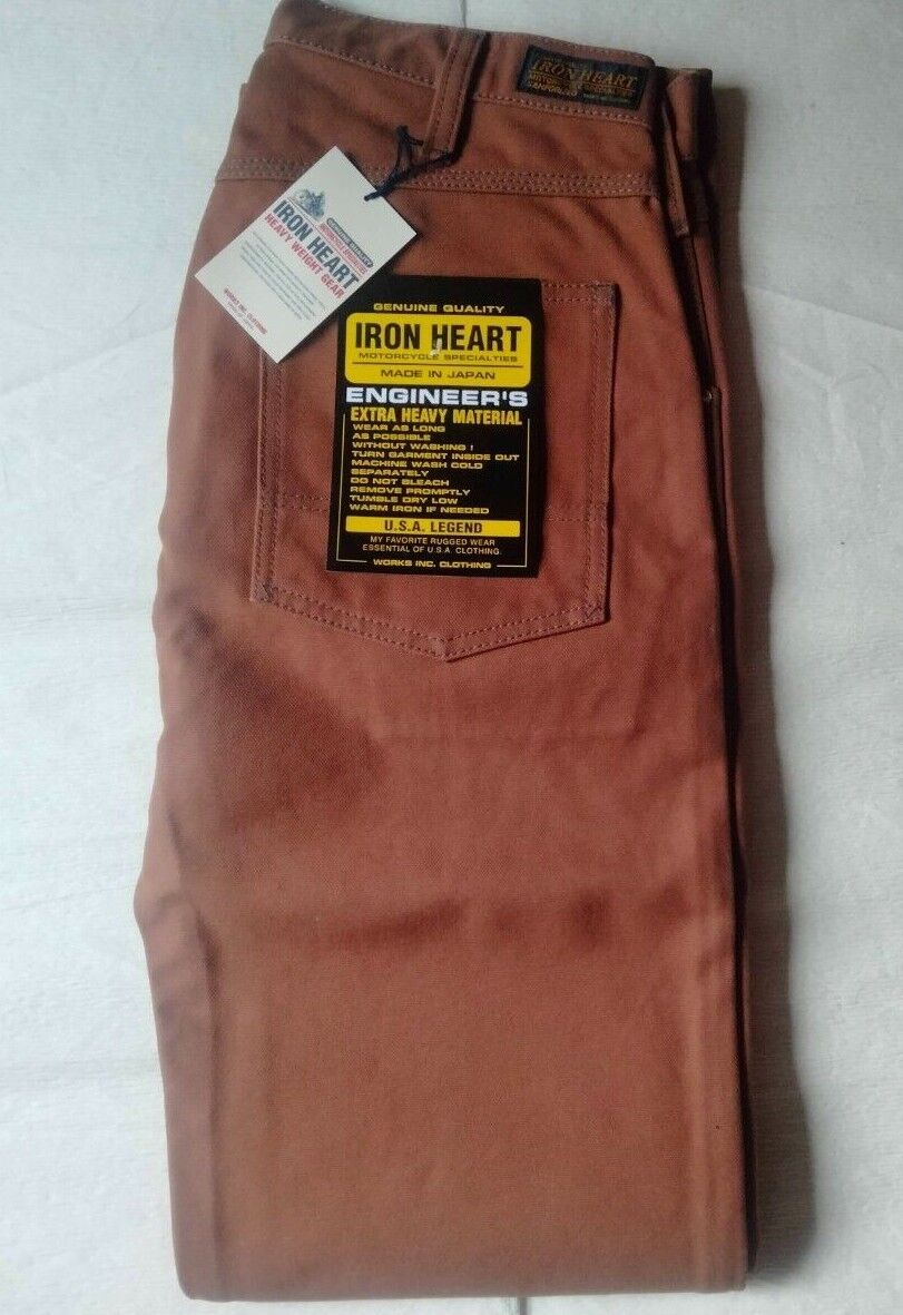 Iron Heart 801 Heavy Duck Double Knee Logger Jeans Brown 30 Iron Heart 801 Heavy Duck Double Knee Logger Jeans Brown 30
