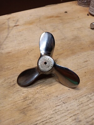 Chrome Over Copper PROP 3 BLADE 4 Inch DIAMETER Weighr 8.5 Oz