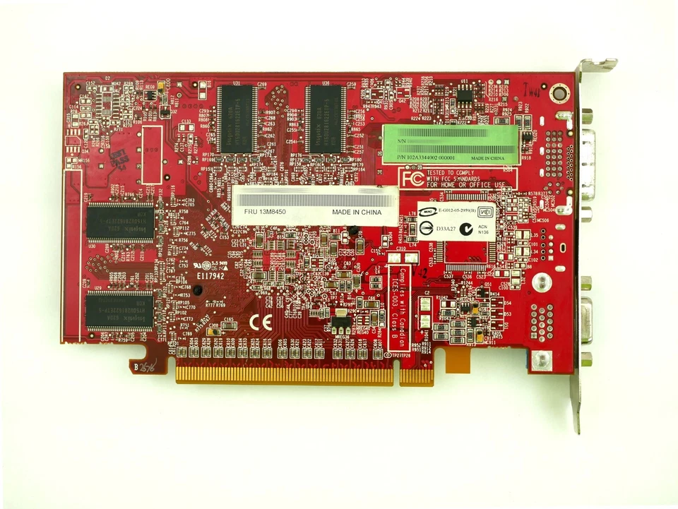 IBM AMD FireGL v3100 128MB PCIE x16 DVI VGA 102A3344002 13M8450 - Image 4 of 4