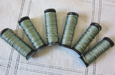 6 Kreinik Metallics #086C FERN cord #16 Braids Thread 5M lot