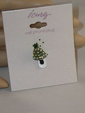 Icing Cell Phone Plug Dust Cover Christmas Bling Tree Iphone USA SELLER