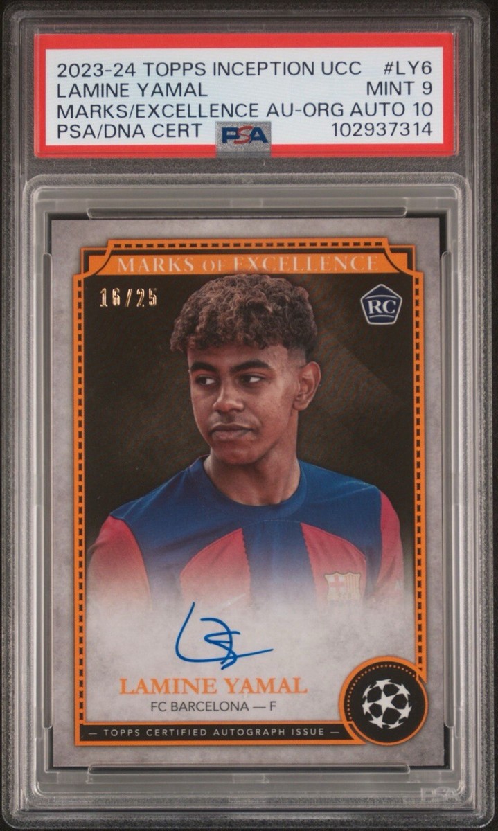 Topps Inception Lamine Yamal Marks of Excellence On Card AUTO 10