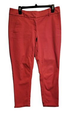Ann Taylor Loft Women's Sz 8 Mariza Coral Strech Pants