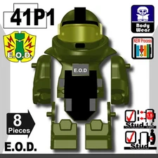 Tank Green EOD bomb suit (W281) army compatible with toy brick minifigures