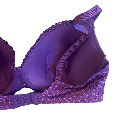 Wacoal Bra 38DDD Purple 853115 Underwire Padded Reveal Contour Demi - Picture 8 of 16