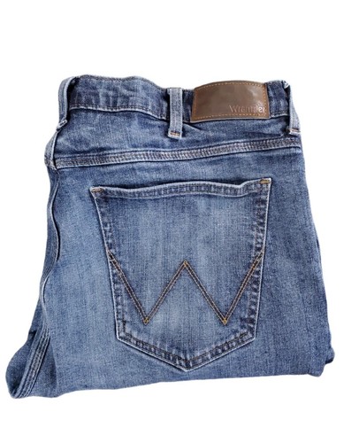 Jeans Wrangler para hombre W38 L30 azul elástico denim - Imagen 1 de 10