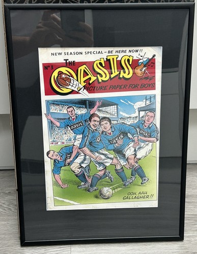 OASIS. Manchester City FC Roy Of The Rovers Art. 1997. SEHR SELTEN. Gallagher