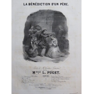 PUGET Loïsa Der Segen eines Vaters Gesang Klavier 1843
