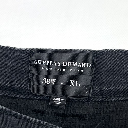 Supply Demand New York City schwarz Mode Distressed Denim Jeans Herren 36 W XL - Bild 9 von 12