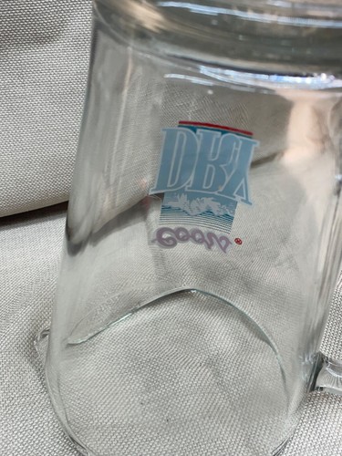 Coors Dry Beer Heavy Clear Glass Beverage Pitcher 9" Tall x 5" see pics - Picture 15 of 18