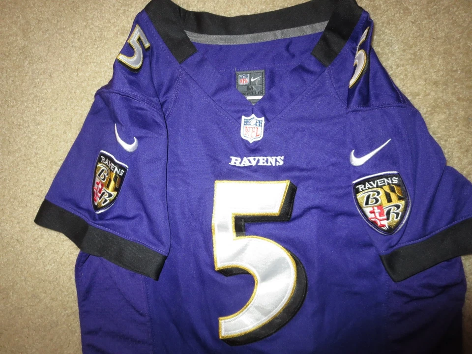 Camiseta Joe Flacco #5 Baltimore Ravens Reebok NFL Juvenil M 10-12 niño Foto 2 de 3