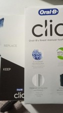 Oral-B clic Manual Toothbrush 2 Pack Black White Metal Handle X-Filament Premium