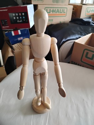 1999 IKEA Wooden Articulated Artist Model Gestalta  Poseable 13'' Figure
