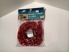Vintage 1970 Kmart Bike Security Chain w/ Padlock  Vinyl - Covered  4ft  NEW