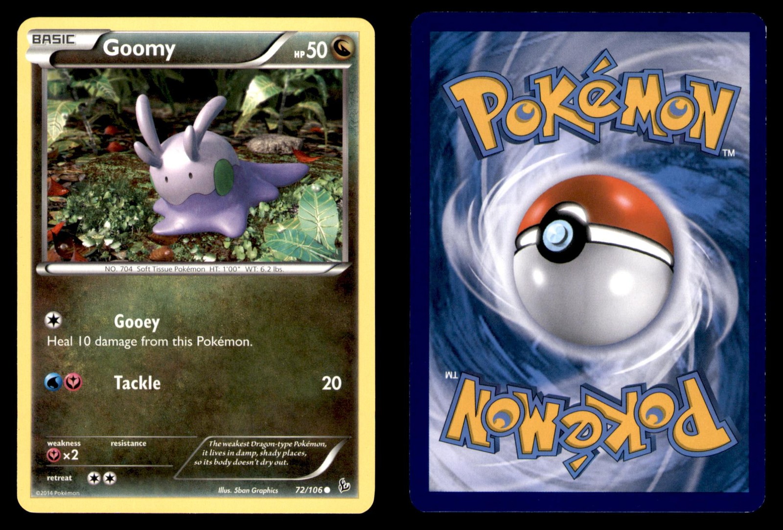 Pokemon Flashfire Goomy 72/106 2014 Common