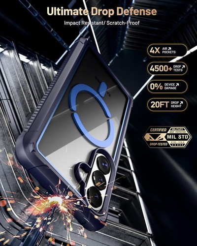 For Galaxy S26 Plus Case Poetic MagSafe Compatible Tempered Glass Cover Blue - Bild 6 von 9