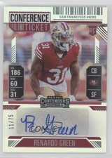 2024 Panini Contenders Rookie Conference Ticket 11/75 Renardo Green Auto 0g9z