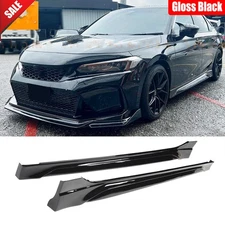 For Honda Civic Sedan Hatchback 2022-2025 Yofer Gloss Black Side Skirt Extension